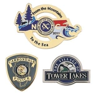 1 1/4" Etched Soft Enamel Lapel Pin