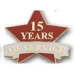 15 Years of Service Stock Pin