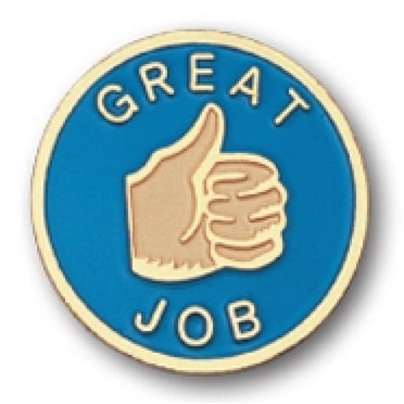 "Great Job" Stock Pin