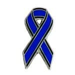 "Police Law Enforcement Support Ribbon" Stock Pin