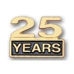 "Twenty-Five Years" Stock Cutout Pin