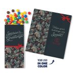 One Color Foil-Stamped Stock Pine Boughs & Berries Sweeter Cards with Candy Coated Chocolate Bitz