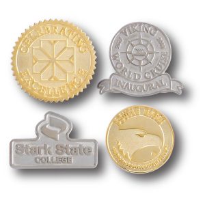 1 3/4" Die Struck Sandblast Lapel Pin