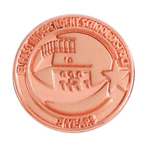 1 5/8" Die Struck Sandblast Lapel Pin