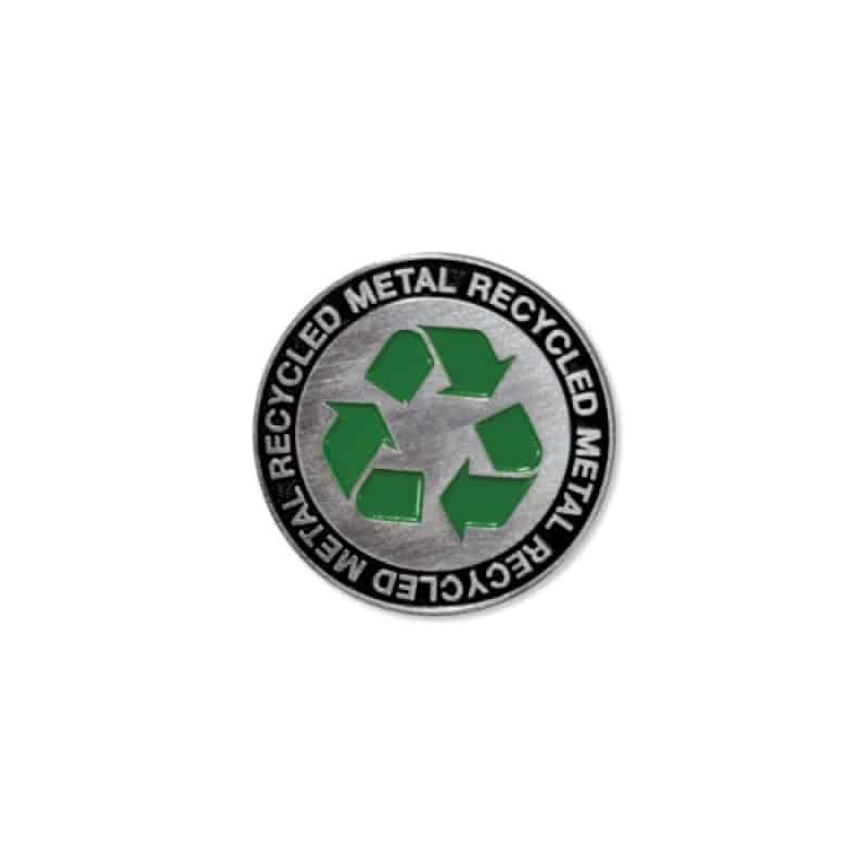 1" Recycled Metal Lapel Pin w/Biodegradable Packaging - 3
