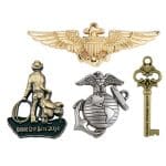 1" 3 D Antique Cast Lead-Free Lapel Pin
