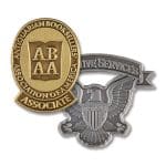 1 7/8" (1.875") Die Struck Antique Lapel Pin - 1