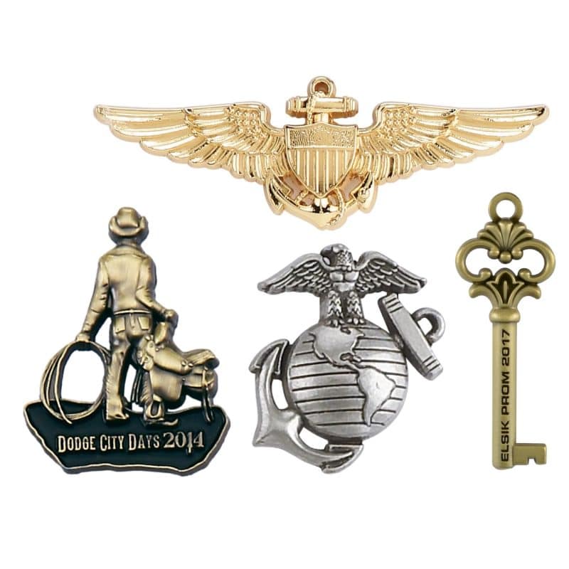2" 3 D Antique Cast Lead-Free Lapel Pin