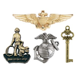3/4" (0.75") 3 D Antique Cast Lead-Free Lapel Pin