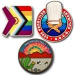 Custom Lapel Pin - Full Color UV Printed Cloisonne Hard Enamel 1 1/2" (1.5")