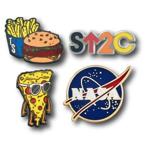 Custom Lapel Pins - 1-3/4" (1.75") Cloisonne Hard Enamel