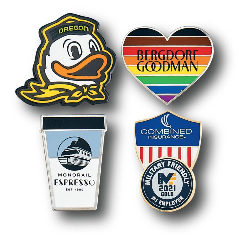 Custom Lapel Pins - 1/2" (0.5") Screen on Cloisonne Hard Enamel