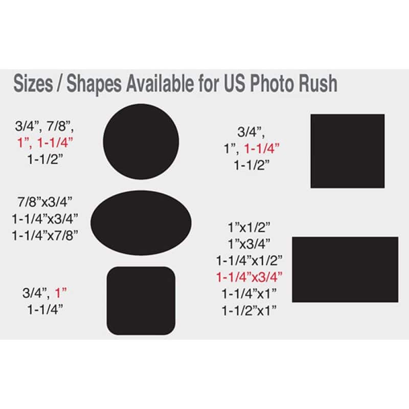 ¾" (0.75") Square w/Round Corners USA Printed Rush Photo Lapel Pin (4 Days) - 1