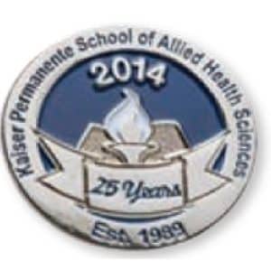 1" Die Struck Enamel Lapel Pin/ Iron