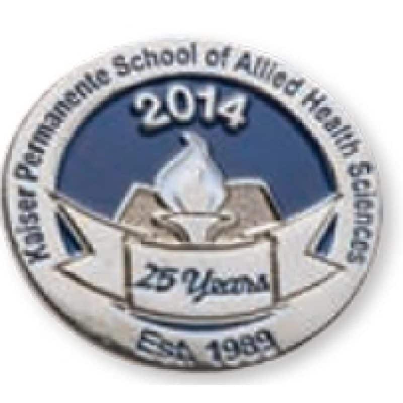 1" Die Struck Enamel Lapel Pin/ Iron